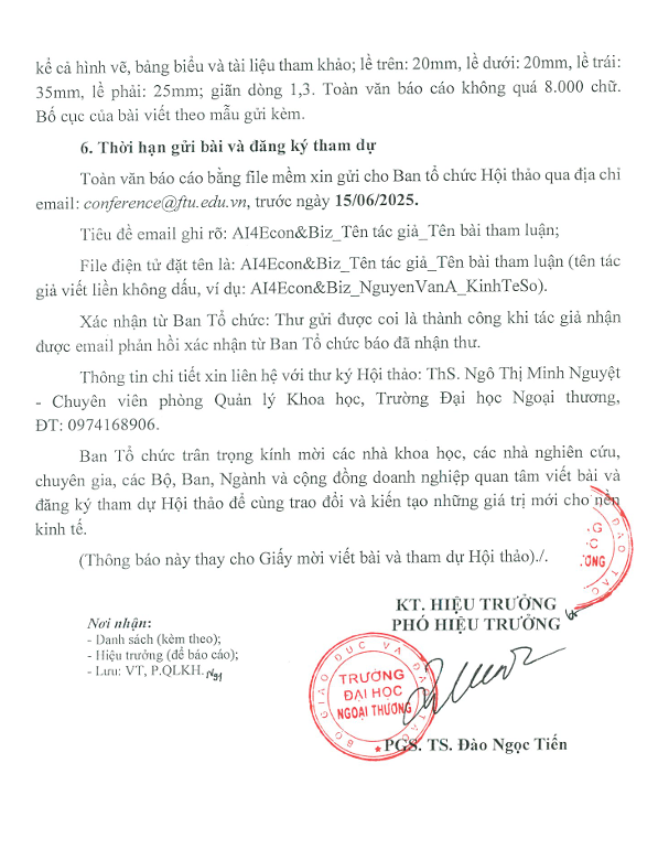 Thông báo tổ chức hội thảo - Trang 3